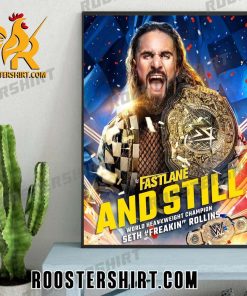 WWE Fastlane Seth Rollins Champs 2023 World Heavyweight Champion Poster Canvas