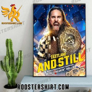 WWE Fastlane Seth Rollins Champs 2023 World Heavyweight Champion Poster Canvas