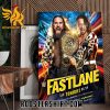 WWE World Heavyweight Champion Seth Rollins defends against Shinsuke Nakamura WWE Fastlane Poster Canvas