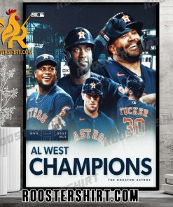 Welcome Houston Astros Champions 2023 AL West Championship Poster Canvas