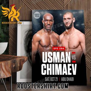 Welcome The New Match Kamaru Usman vs Khamzat Chimaev At UFC 294 Poster Canvas