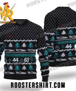 2024 Mercedes AMG PETRONAS F1 Team Number 44 And 63 Ugly Christmas Sweater