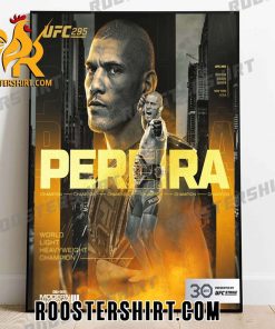 Alex Pereira Champions Defeats Jiri Prochazka by TKO At UFC 295 Poster Canvas