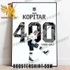 Anze Kopitar becomes the 4th King to score 400 goals Poster Canvas