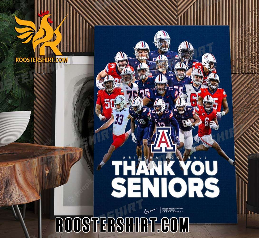 Arizona Football Thank You Seniors 2023 Poster Canvas
