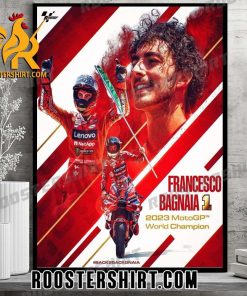 Back To Back Glory For Francesco Bagnaia Champs 2023 MotoGP World Champions Poster Canvas
