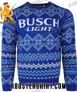 Busch Light Pattern Xmas Ugly Sweater With New Design