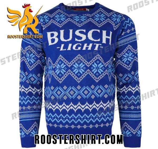 Busch Light Pattern Xmas Ugly Sweater With New Design