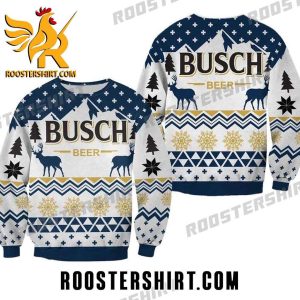 Busch Light Reindeer Christmas Pattern Ugly Sweater