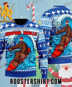 Buy Now Bigfoot Surfing Swells Ugly Christmas Sweater