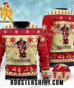 Captain Morgan Rum Logo Mix Christmas Pattern Ugly Sweater