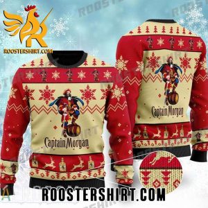 Captain Morgan Rum Logo Mix Christmas Pattern Ugly Sweater