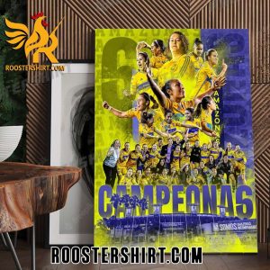 Club Tigres Femenil Campeonas 2023 Liga MX Womens Poster Canvas