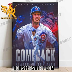 Cody Bellinger Comeback Player Of The Year MLB 2023 Poster Canvas