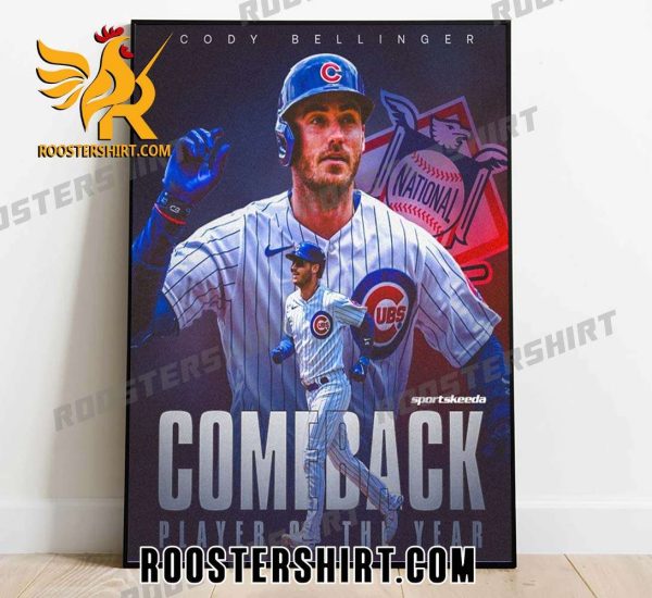 Cody Bellinger Comeback Player Of The Year MLB 2023 Poster Canvas