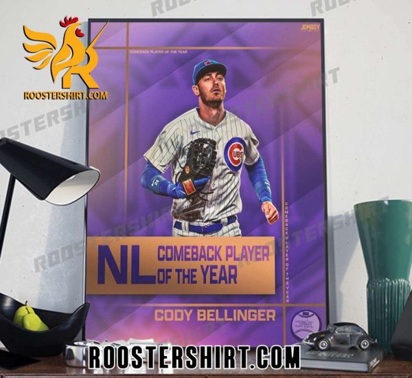 Cody Bellinger NL Comeback Player of the Year MLB Poster Canvas