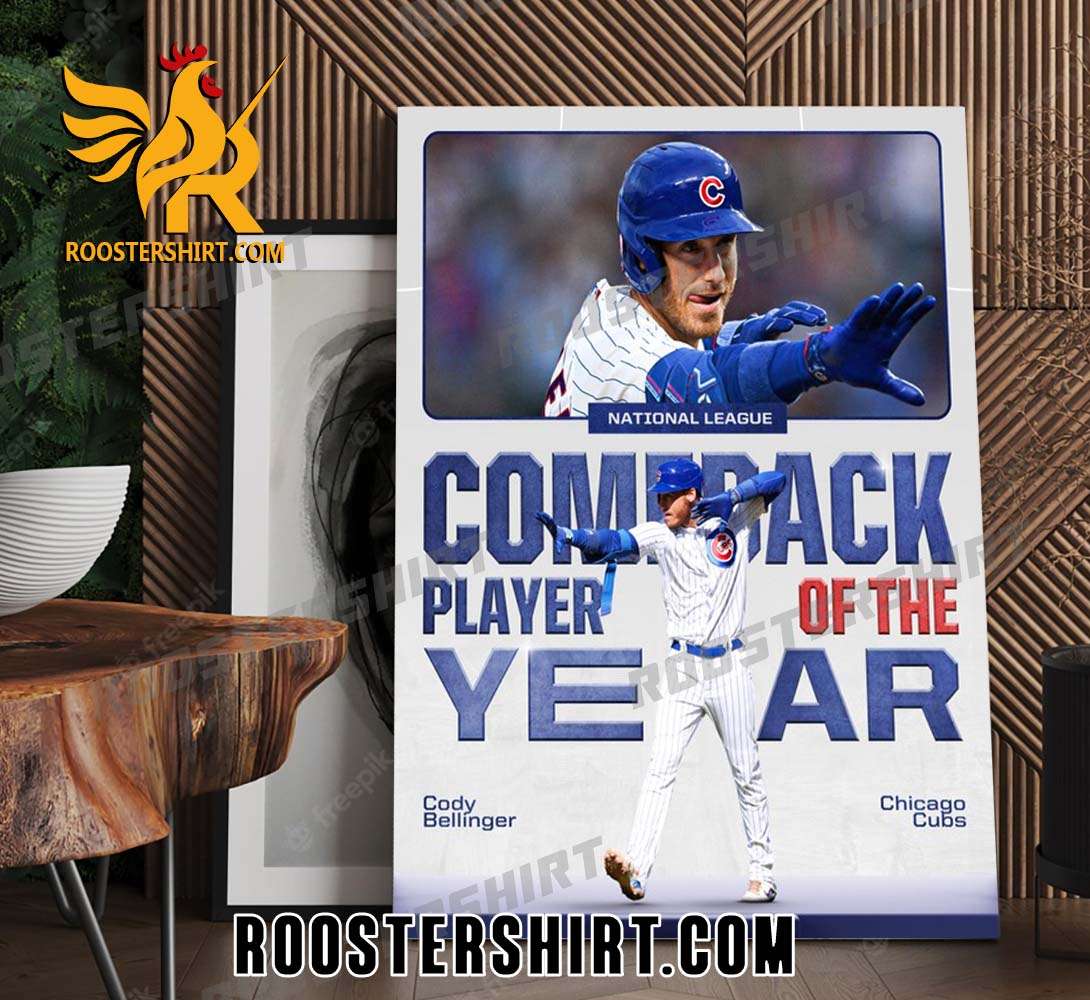 Cody Bellinger is the National League Comeback Player of the Year Poster Canvas