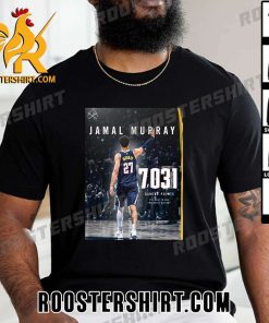 Congrats Jamal Murray 7031 Career Points 7th Most In NBA Franchise History T-Shirt