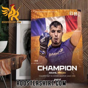 Congrats Souhil Arezki Champions 2023 MMA Poster Canvas