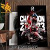 Congratulations Juju Noda Champions 2023 Poster Canvas