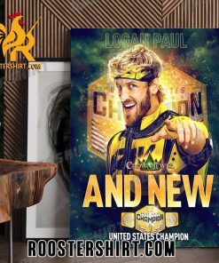 Congratulations Logan Paul US Champion 2023 WWE Crown Jewel Poster Canvas