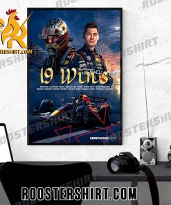 Congratulations Max Verstappen 19 Wins In 2023 Red Bull Racing Poster Canvas