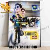 Congratulations Nick Sanchez Champions 2023 NASCAR Rookie of the Year Poster Canvas