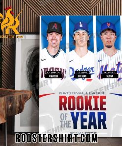 Corbin Carroll And James Outman And Kodai Senga National League Rookie Of Year Finalists MLB Poster Canvas