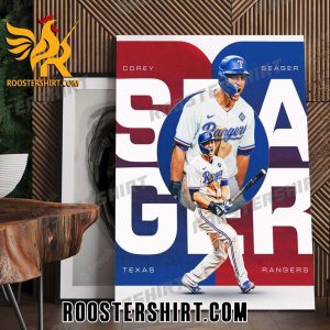 Corey Seager Texas Rangers World Series 2023 Poster Canvas