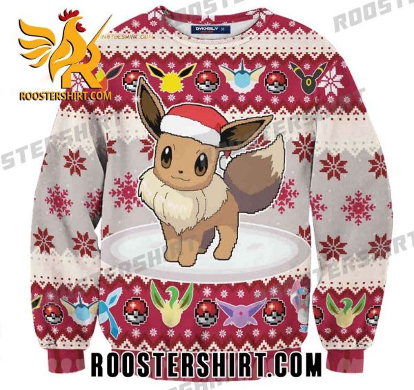 Flareon Baby Pokemon Santa Hat Ugly Christmas Sweater