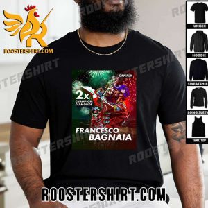 Francesco Bagnaia Est Double Champions 2x MotoGP 2023 T-Shirt