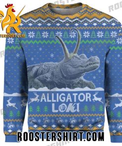 Funny Alligator Loki Helmet Marvel Ugly Christmas Sweater