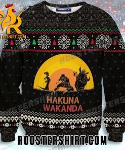 Hakuna Wakanda Black Panther Marvel Ugly Christmas Sweater