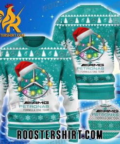 Happy Christmas 2023-2024 Mercedes-AMG PETRONAS Formula One Team Ugly Sweater
