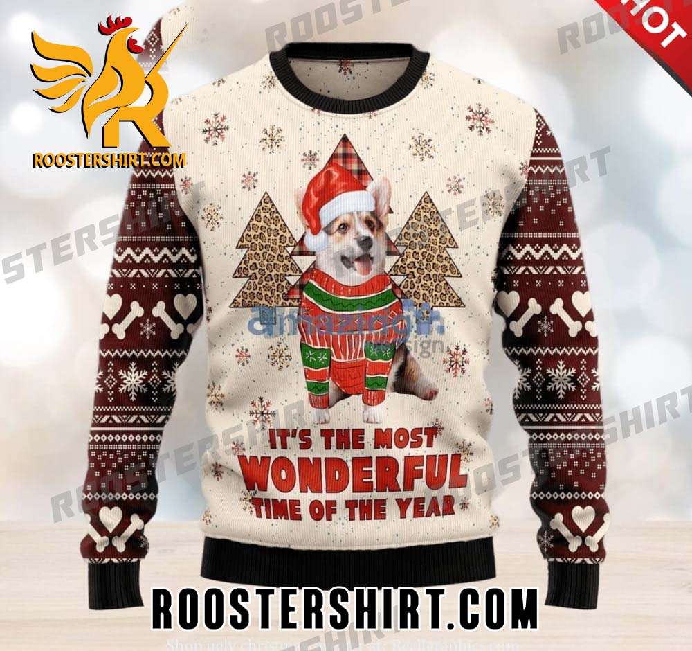 Its The Most Wonderful Time Of The Year Corgi Ugly Christmas sweater