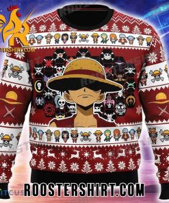 Jolly Rogers Monkey D Luffy And Character One Piece Chibi Style Ugly Sweater