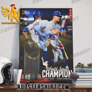 Josh Jung and the Texas Rangers are World Champions Poster Canvas