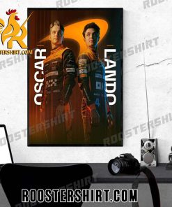Lando Norris And Oscar Piastri McLaren 2024 Poster Canvas