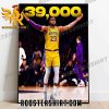 LeBron James has just reached 39,000 career points Poster Canvas