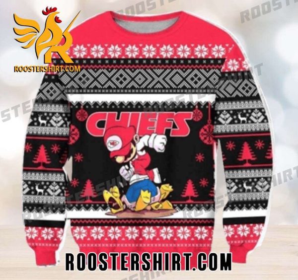 Limited Edition Kansas City Chiefs Mario Ugly Christmas Sweater