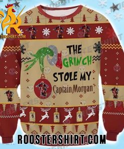 Limited Edition The Grinch Stole My Captain Morgan ugly Christmas sweater