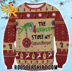 Limited Edition The Grinch Stole My Captain Morgan ugly Christmas sweater