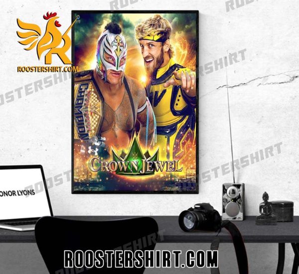 Logan Paul Vs Rey Mysterio at WWE Crown Jewel 2023 Poster Canvas