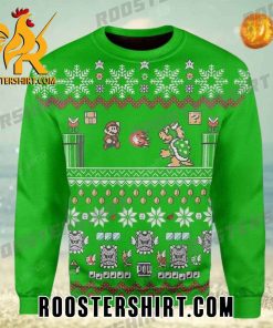 Mario Vs Bowser In Nintendo Game Ugly Christmas Sweater