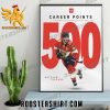 Matthew Tkachuk scores and now has 500 career points in the NHL Poster Canvas