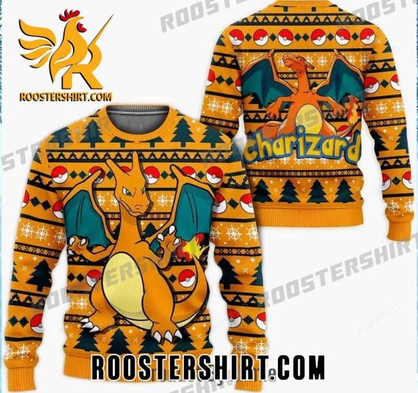 Merry Christmas with Pokemon Charizard Ugly Sweater
