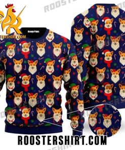 Merry Corgmas Corgi Dog Pattern Ugly Christmas Sweater