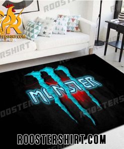 Monster Energy Logo New Design Blue Red Color Rug Home Decor