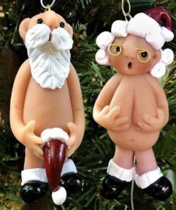 Naked Santa Ornament