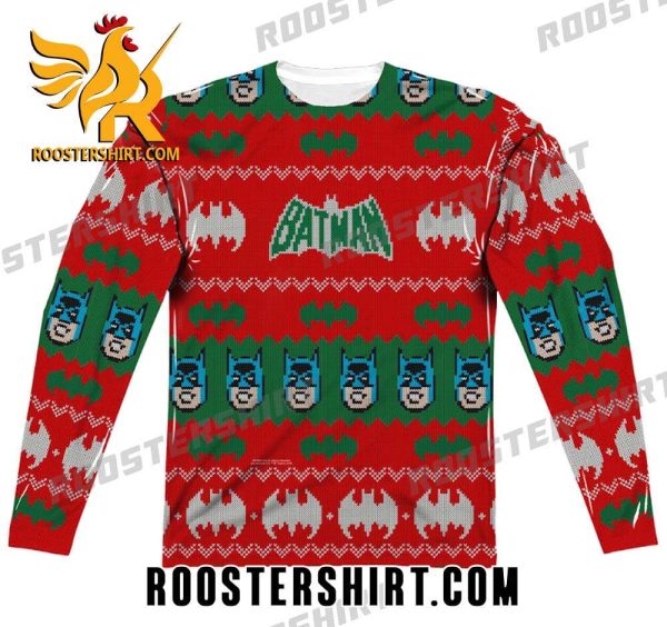 New Design Batman Ugly Christmas Sweater With Green Red Color